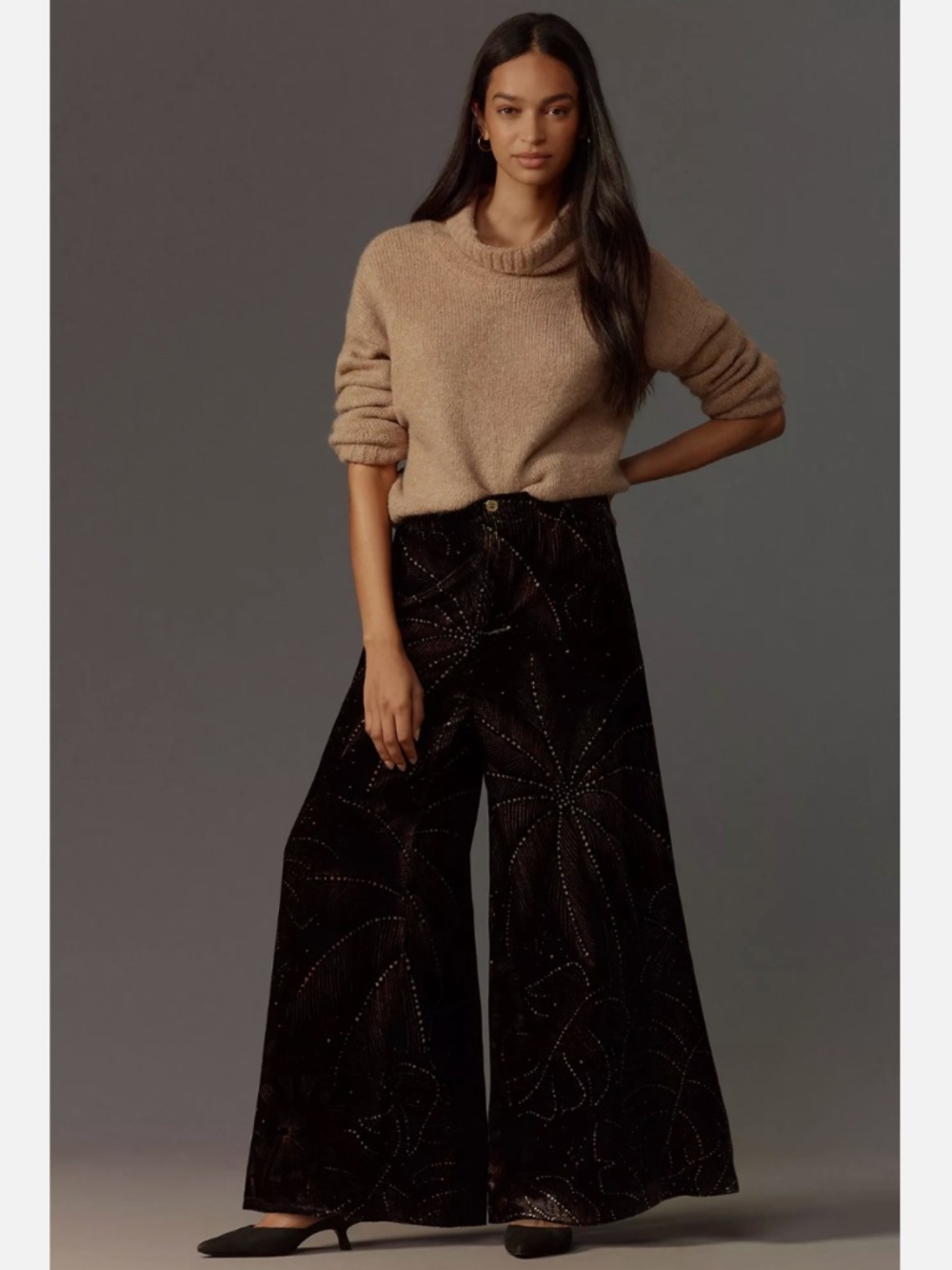 ANTHROPOLOGIE FARM RIO PRINTED VELVET PANTS